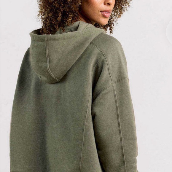 Nuuds Vintage Fleece Olive Green Hoodie - Picture 3 of 7